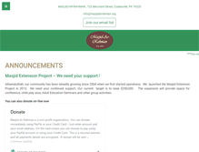 Tablet Screenshot of masjidarrahman.org